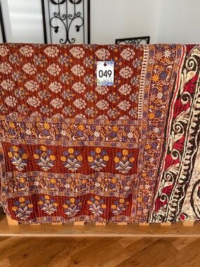 K49 Breathtaking Reversible Twin Kantha Quilt